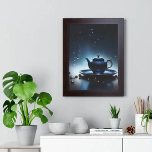 Framed Vertical Poster Cinematic Teapot Art Print - Dipaliz - Posters Prints & Visual Artwork