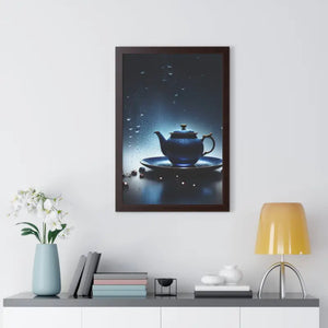 Framed Vertical Poster Cinematic Teapot Art Print - Dipaliz - Posters Prints & Visual Artwork