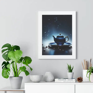 Framed Vertical Poster Cinematic Teapot Art Print - Dipaliz - Posters Prints & Visual Artwork