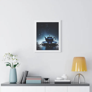 Framed Vertical Poster Cinematic Teapot Art Print - Dipaliz - Posters Prints & Visual Artwork