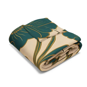 Elegant Floral Arctic Fleece Blanket - Premium Cozy Throw - Dipaliz - Blankets