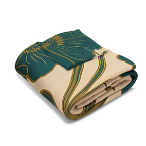 Elegant Floral Arctic Fleece Blanket - Premium Cozy Throw - Dipaliz - Blankets