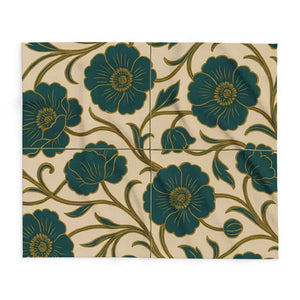 Elegant Floral Arctic Fleece Blanket - Premium Cozy Throw - Dipaliz - Blankets