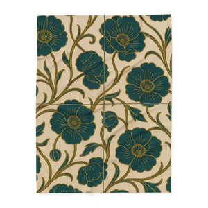 Elegant Floral Arctic Fleece Blanket - Premium Cozy Throw - Dipaliz - 60’’ × 80’’ - Blankets