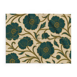 Elegant Floral Arctic Fleece Blanket - Premium Cozy Throw - Dipaliz - Blankets