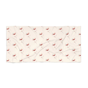 Floral Beach Towel – Cotton Loop Backing - Dipaliz - Towels