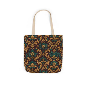 Canvas Tote Bag - Elegant Floral Vibrant 5-color Straps - Dipaliz - Shopping Totes