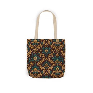 Canvas Tote Bag - Elegant Floral Vibrant 5-color Straps - Dipaliz - Shopping Totes