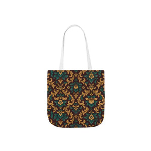 Canvas Tote Bag - Elegant Floral Vibrant 5-color Straps - Dipaliz - Shopping Totes