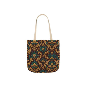 Canvas Tote Bag - Elegant Floral Vibrant 5-color Straps - Dipaliz - Shopping Totes