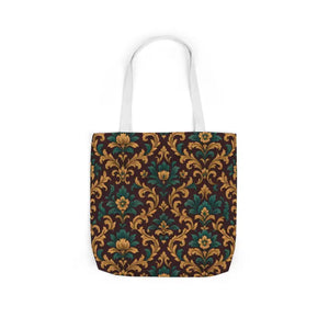 Canvas Tote Bag - Elegant Floral Vibrant 5-color Straps - Dipaliz - Shopping Totes