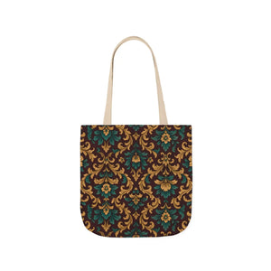 Elegant Floral Canvas Tote Bag - Vibrant 5-color Straps - Dipaliz - Shopping Totes
