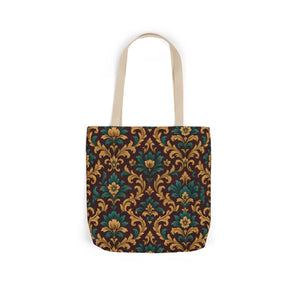 Elegant Floral Canvas Tote Bag - Vibrant 5-color Straps - Dipaliz - Shopping Totes