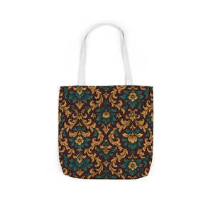 Elegant Floral Canvas Tote Bag - Vibrant 5-color Straps - Dipaliz - Shopping Totes