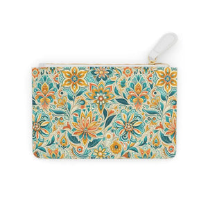 Floral Mini Clutch Bold Summer Statement Bag - Dipaliz - 6.3” x 4” / White - Bags