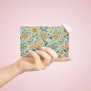 Floral Mini Clutch Bold Summer Statement Bag - Dipaliz - 6.3” x 4” / White - Bags