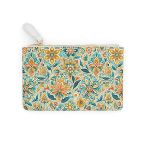 Floral Mini Clutch Bold Summer Statement Bag - Dipaliz - 6.3” x 4” / White - Bags