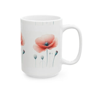 Elegant Floral Mug - Vibrant Print Ceramic - Dipaliz - Mugs