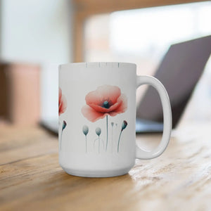 Elegant Floral Mug - Vibrant Print Ceramic - Dipaliz - Mugs