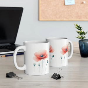 Elegant Floral Mug - Vibrant Print Ceramic - Dipaliz - Mugs