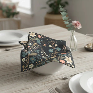 Elegant Floral Napkins – Polyester Set of 4 - Dipaliz - Cloth
