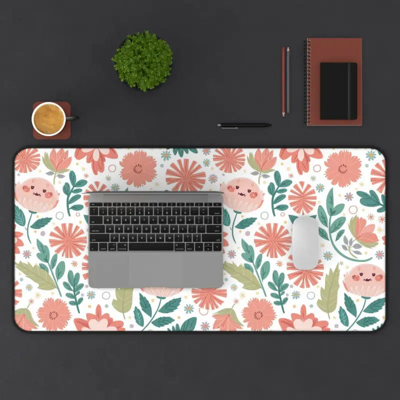 Chic Floral Desk Mat: Elevate your Workspace Vibe - 15.5’’ × 31’’ Computer Accessories