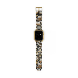 Elegant Floral Watch Band - Premium Faux Leather - Dipaliz - Bands