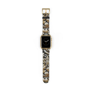 Elegant Floral Watch Band - Premium Faux Leather - Dipaliz - Bands