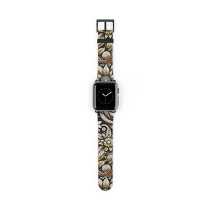 Elegant Floral Watch Band - Premium Faux Leather - Dipaliz - Bands