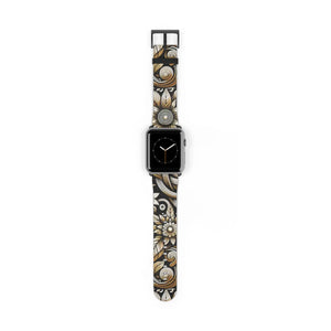 Elegant Floral Watch Band - Premium Faux Leather - Dipaliz - Bands