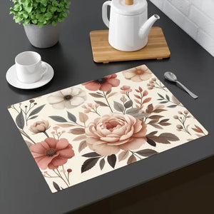 Elegant Floral Placemat Vintage Charm 1pc Table Setting - Dipaliz - 18’’ × 14’’ - Placemats
