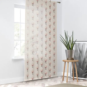 Elegant Floral Window Curtain for Timeless Home Decor - Dipaliz - Sheer / White / 50’’ × 84’’ - Curtains
