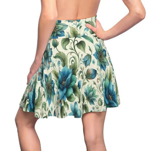Floral Skater Skirt - Elegant Summer Event Style - Dipaliz - Skirts
