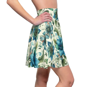 Floral Skater Skirt - Elegant Summer Event Style - Dipaliz - Skirts