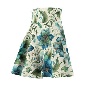 Floral Skater Skirt - Elegant Summer Event Style - Dipaliz - Skirts