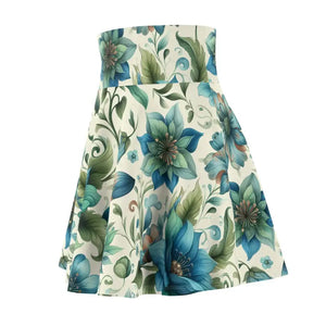 Floral Skater Skirt - Elegant Summer Event Style - Dipaliz - Skirts