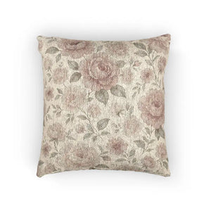 Premium Elegant Floral Woven Pillow - Cozy Home Decor - Dipaliz - Artwork / 17’’ × 18’’ - Throw Pillows