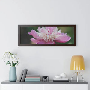 Framed Horizontal Poster Pink Peonies Modern Elegant Art Dipaliz - Posters Prints & Visual Artwork