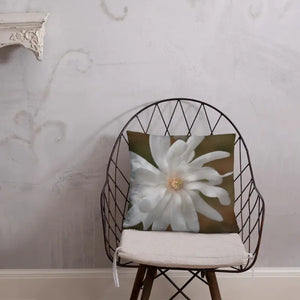 Magnolia Flower Throw Pillow Insert Included - Dipaliz - 18″×18″ - Pillows