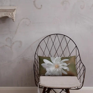 Magnolia Flower Throw Pillow Insert Included - Dipaliz - 20″×12″ - Pillows