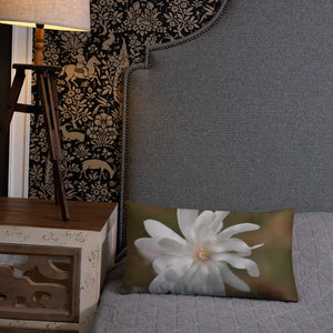 Magnolia Flower Throw Pillow Insert Included - Dipaliz - Pillows