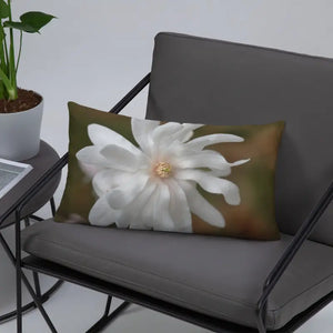 Magnolia Flower Throw Pillow Insert Included - Dipaliz - Pillows