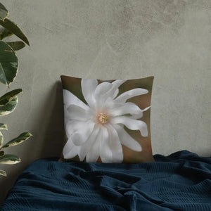 Magnolia Flower Throw Pillow Insert Included - Dipaliz - Pillows