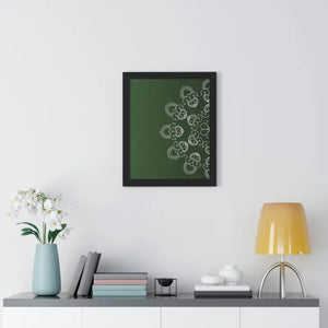 Framed Vertical Poster Mandal Design Bold Elegant Wall Art Dipaliz - Posters Prints & Visual Artwork