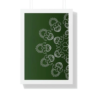 Framed Vertical Poster Mandal Design Bold Elegant Wall Art Dipaliz - 16″ × 24″ / White - Posters Prints & Visual Artwork