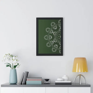Framed Vertical Poster Mandal Design Bold Elegant Wall Art Dipaliz - Posters Prints & Visual Artwork