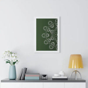 Framed Vertical Poster Mandal Design Bold Elegant Wall Art Dipaliz - Posters Prints & Visual Artwork