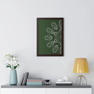 Framed Vertical Poster Mandal Design Bold Elegant Wall Art Dipaliz - Posters Prints & Visual Artwork