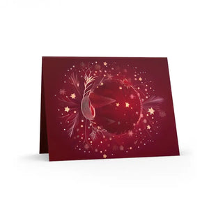 Merry Christmas Greeting Cards Red with Matching White Envelopes Dipaliz - & Note