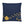 Navy Blue Basic Pillow with Golden Flower Design - Dipaliz - 22″×22″ - Throw Pillows